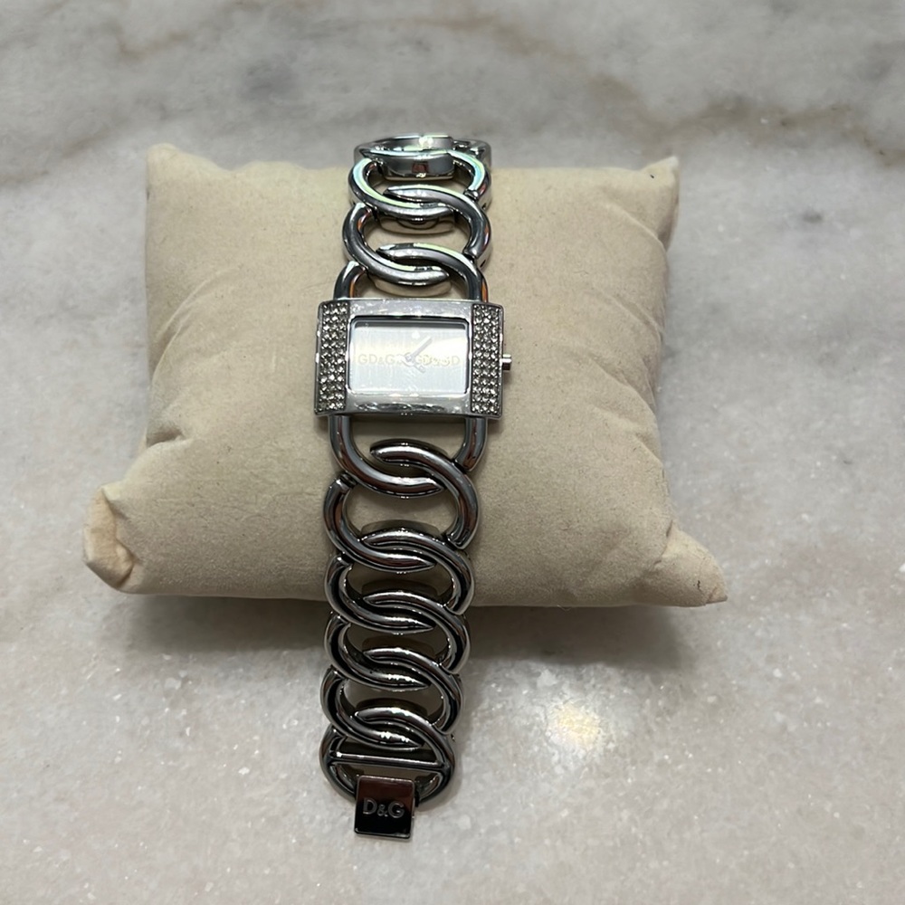 Dolce & Gabbana stainless steel and crystal watch